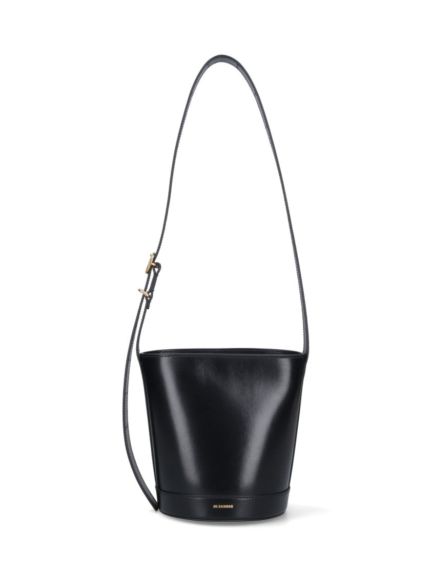 Jil Sander Black Calf Leather Bucket Bag