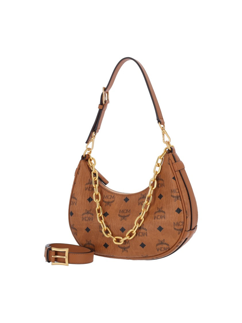 Mcm “Aren Crescent” Hobo Bag – Brown