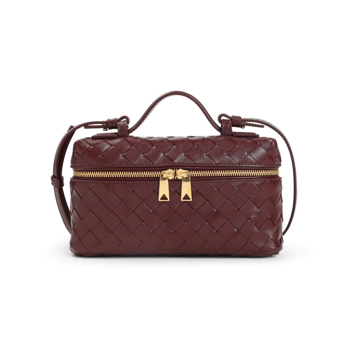 Bottega Veneta Barolo Leather Intrecciato Vanity Case Bag