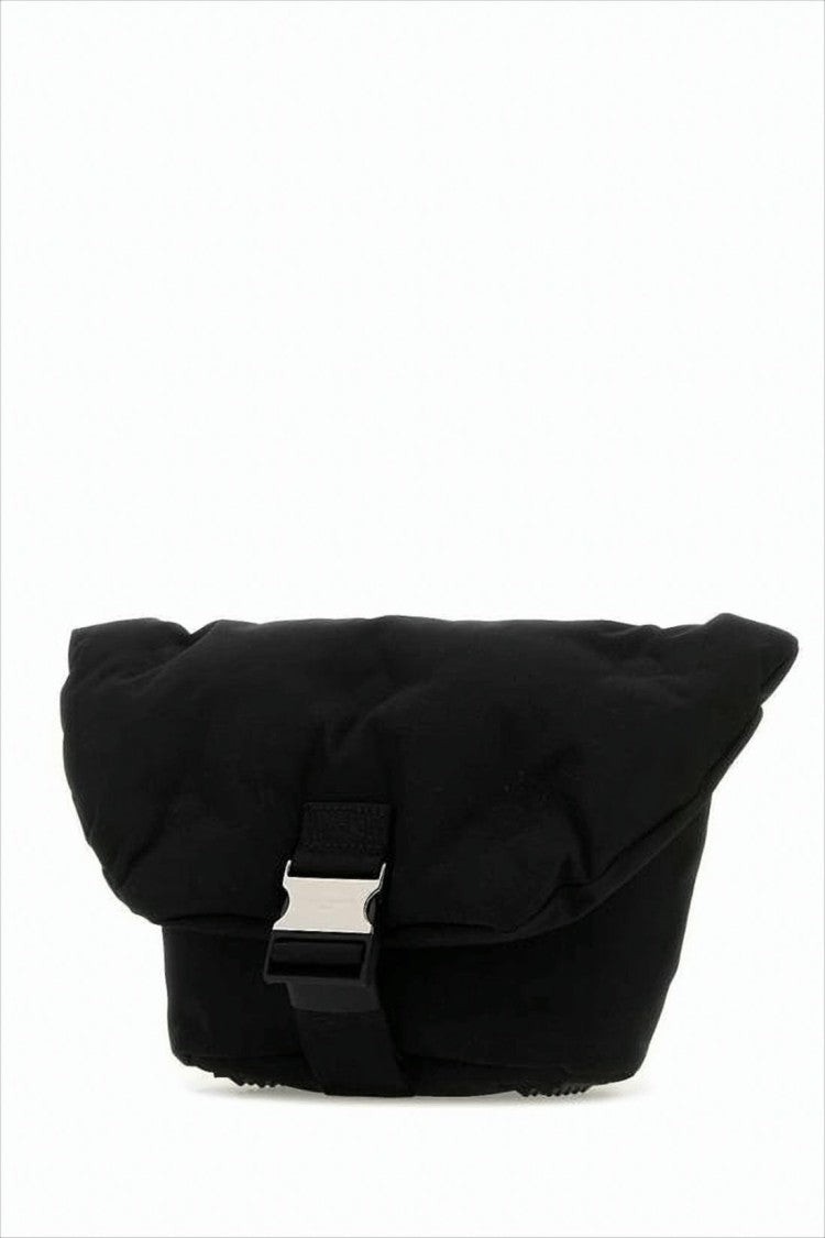 Maison Margiela Nylon Shoulder Bag With Fold-Over Flap And Silver-Tone Buckle