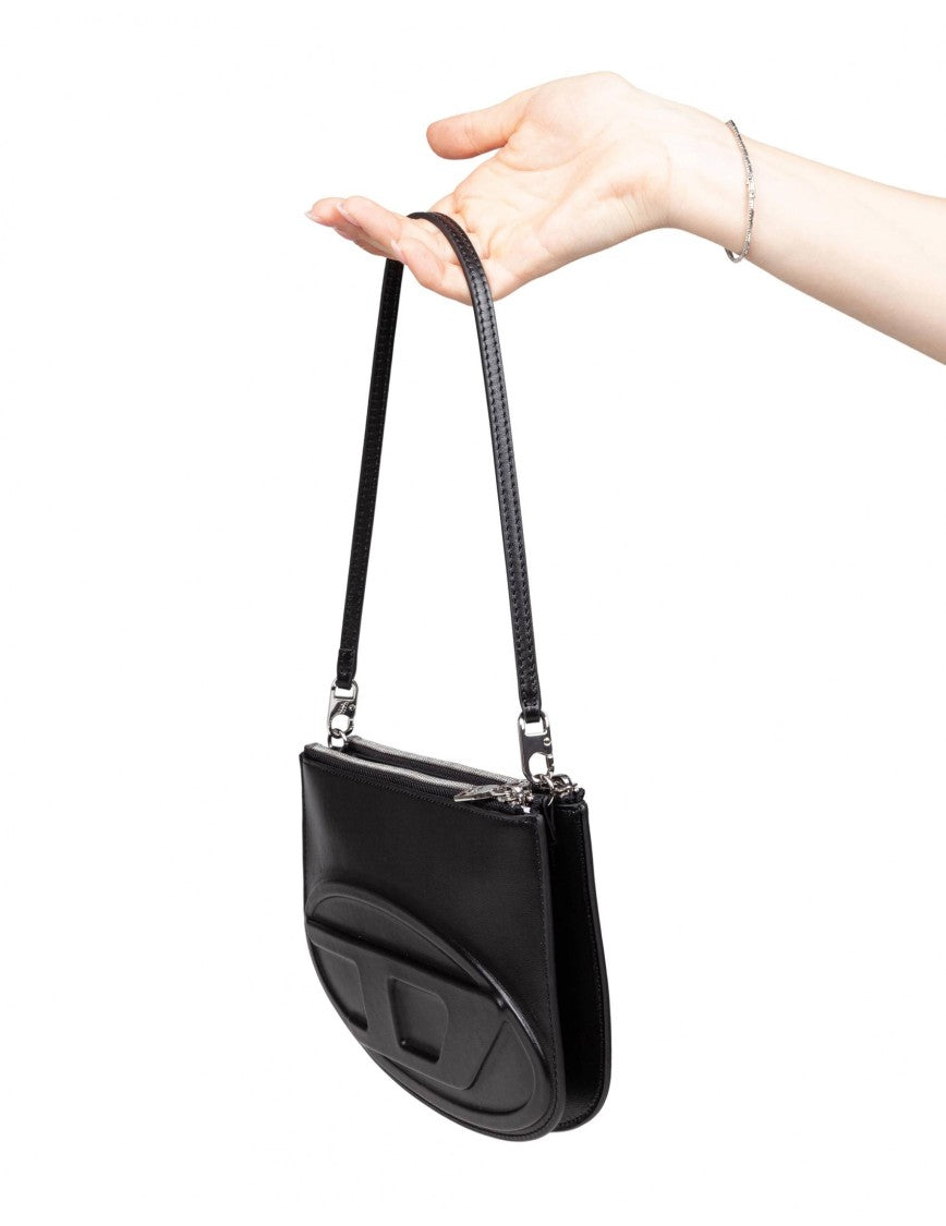 Diesel 1Dr Twin Leather Shoulder Bag Black