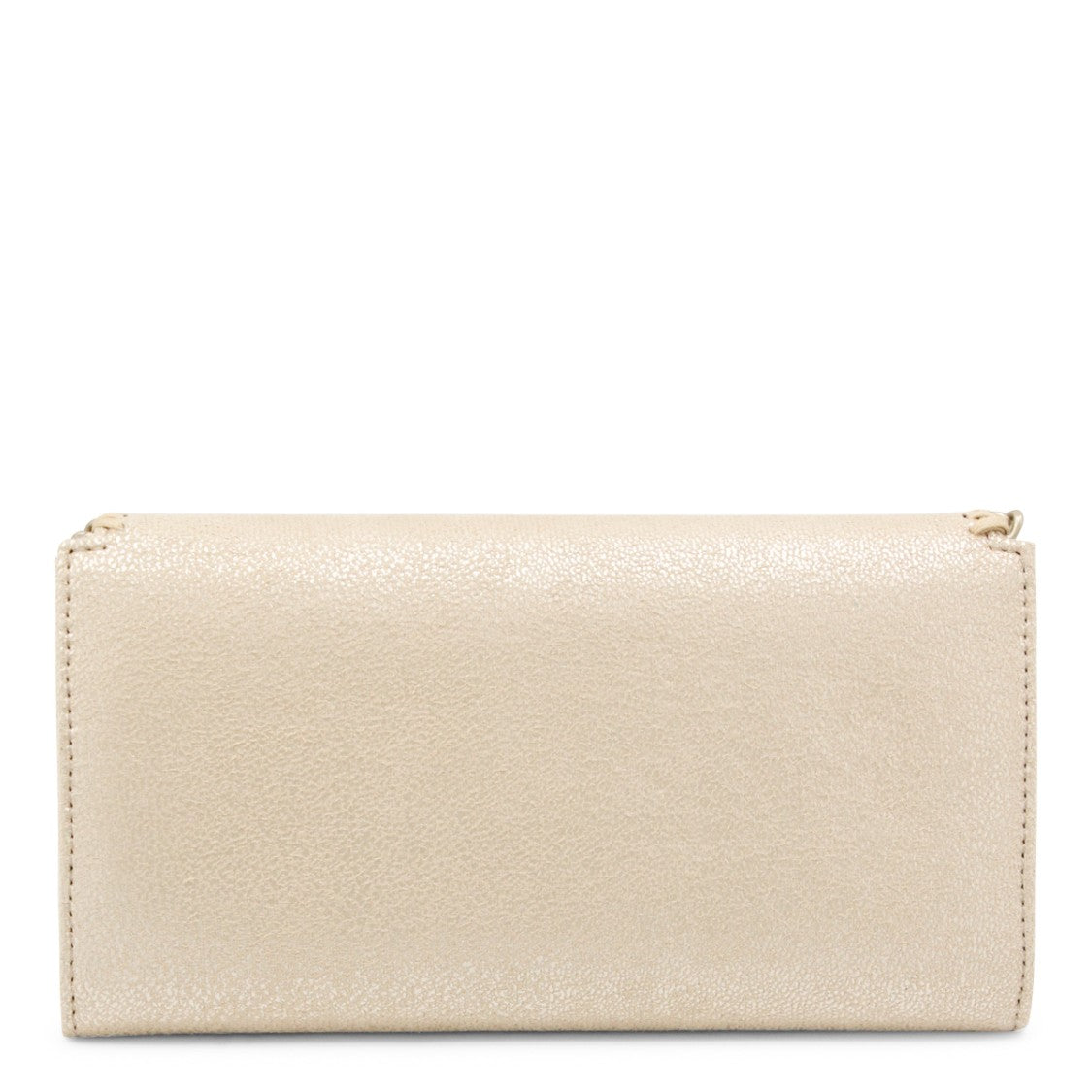 Stella Mccartney Gold Faux Leather Continental Wallet Crossbody Bag