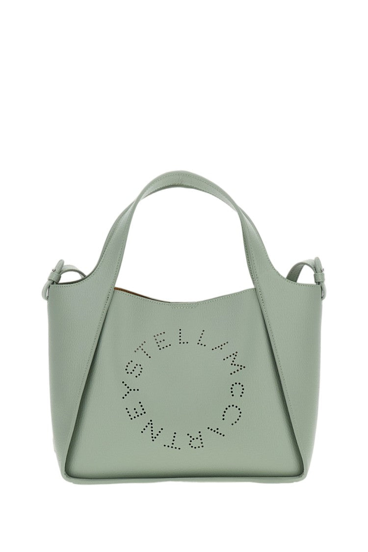 Stella Mccartney Perforated Logo Shoulder Bag In Vegan Leather