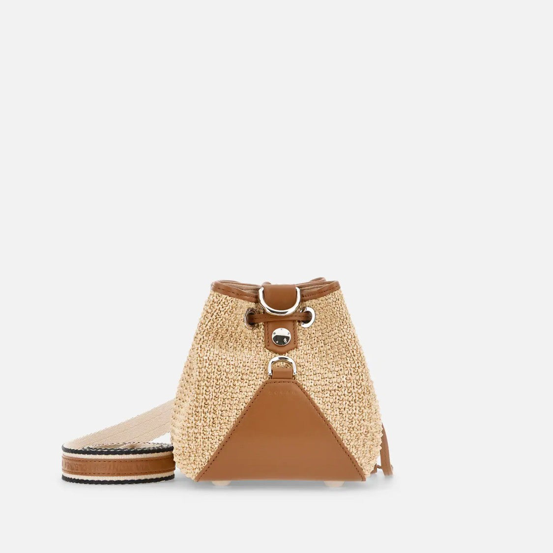 Hogan Woven Straw Bucket Bag