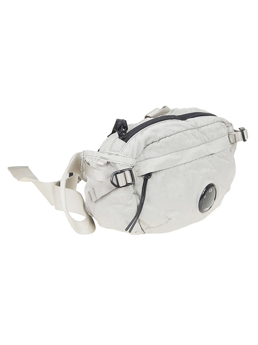 C.P. Company Tonal Gray Compact Belt Bag With Top Handle