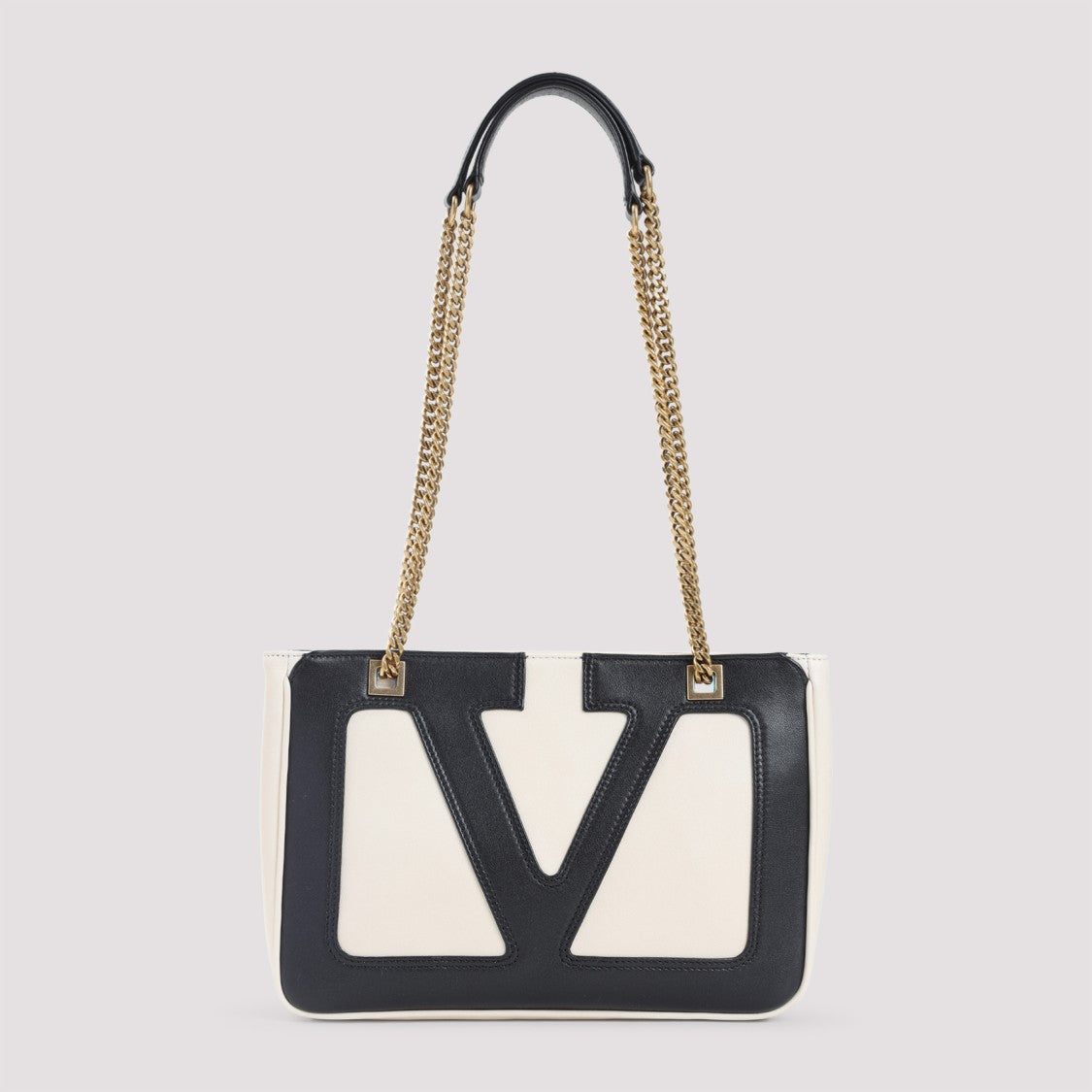 Valentino Garavani Leather Tote With Chain Handles