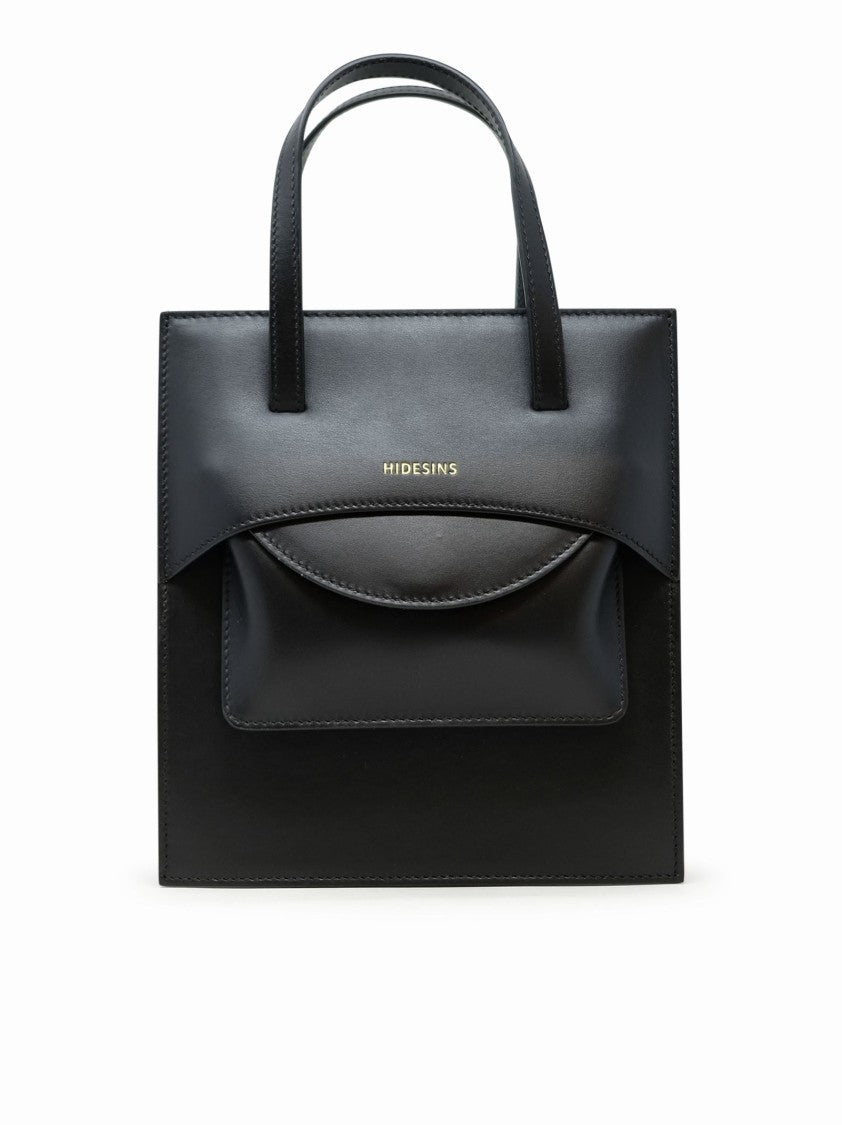 Hidesins Fl2516 Flap J Black Leather Handbag