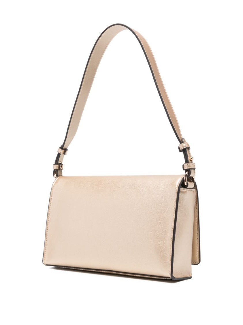 Liu Jo Golden Metallic Shoulder Bag With Structured Silhouette
