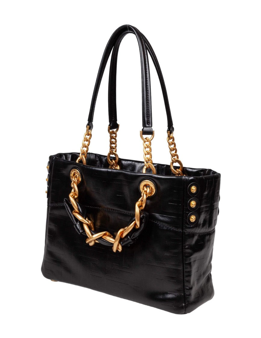 Balmain 1945 Soft Cabas Small In Black Calfskin