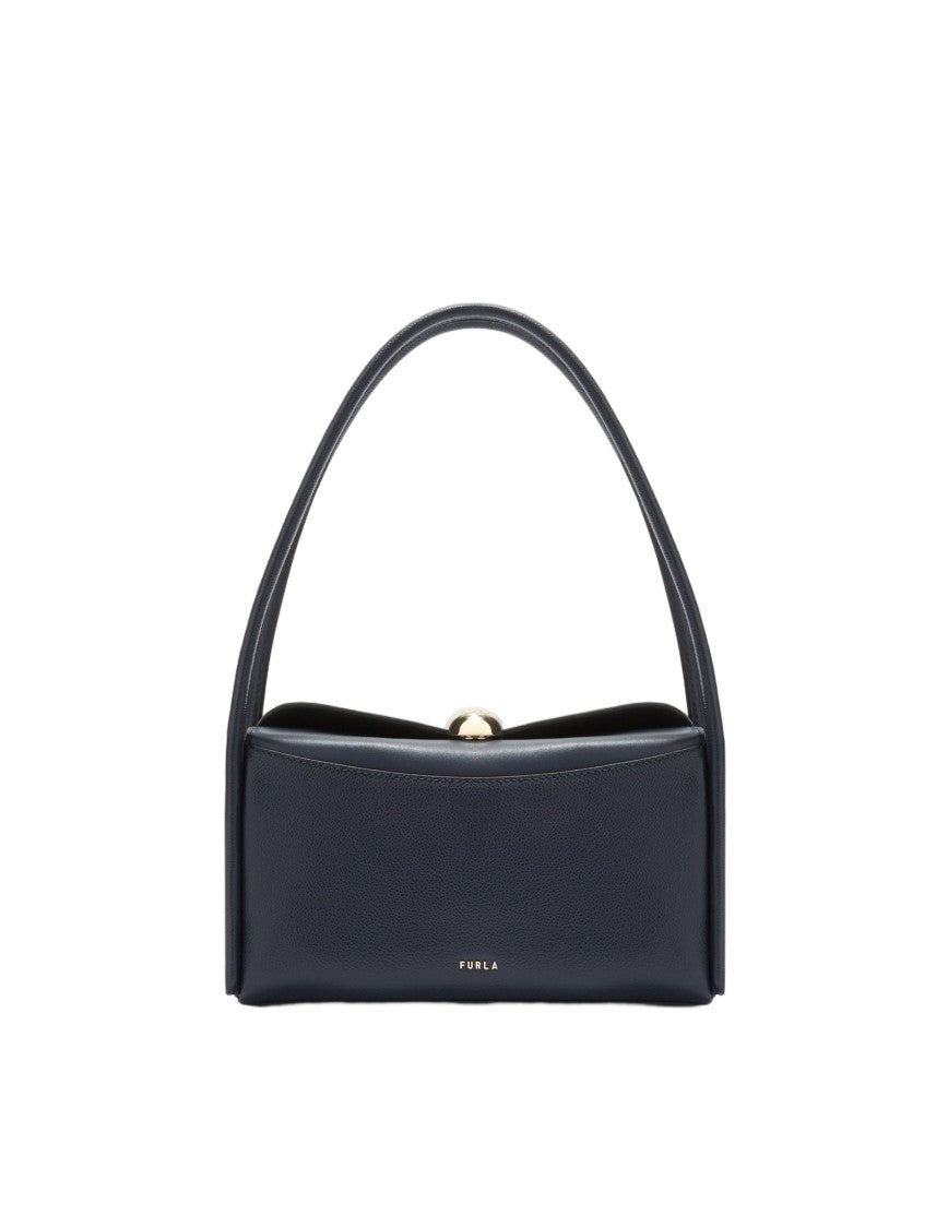 Furla Nicole M Boston Leather Shoulder Bag In Blue