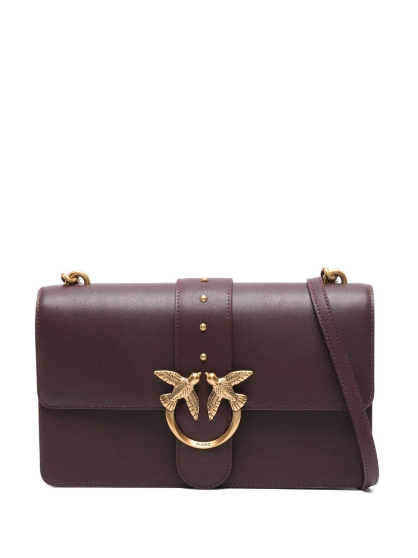 Pinko Love Leather Crossbody Bag