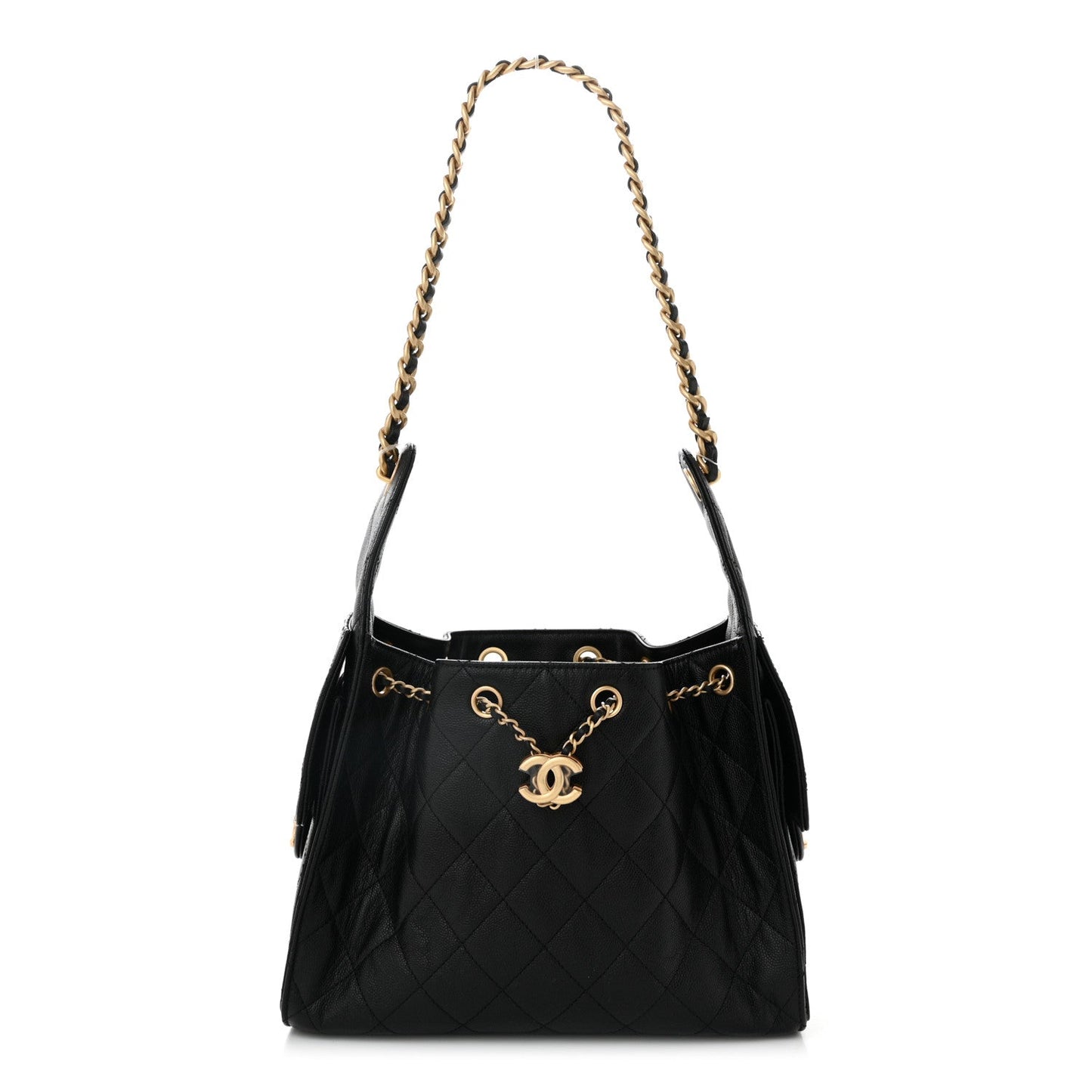 Caviar Quilted Small Chanel 25 Handbag Black