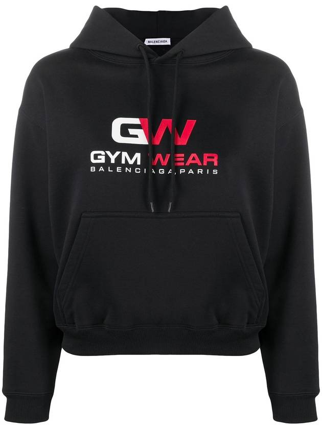 Luxury Balenciaga Trending 2025 Gymwear Logo Cotton Hoodie Black