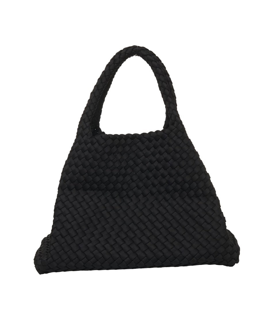 Marrea Neoprene Handbag With Chic Hook Closure