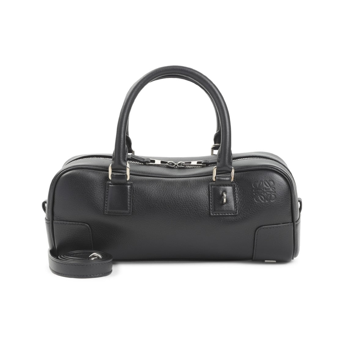 Loewe Elongated Rectangular Shoulder Bag With Silver Hardware