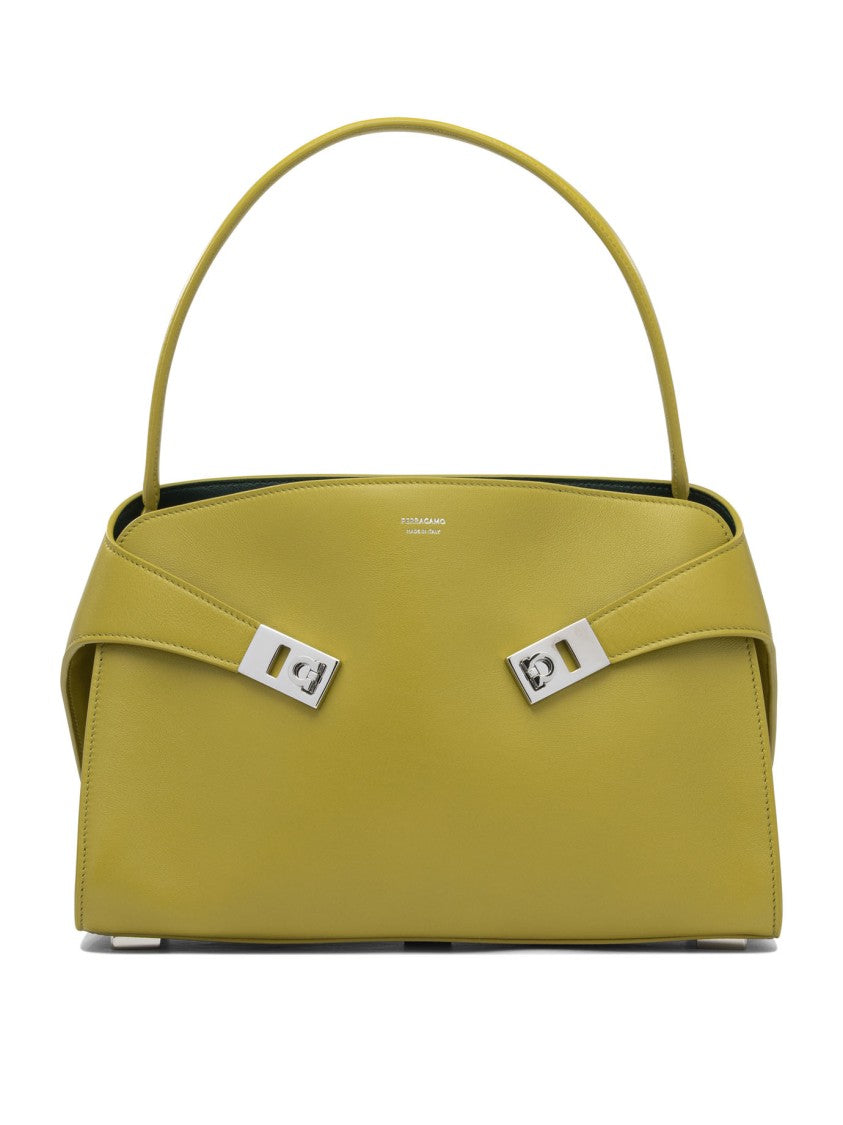 Ferragamo Structured Leather Crossbody Bag