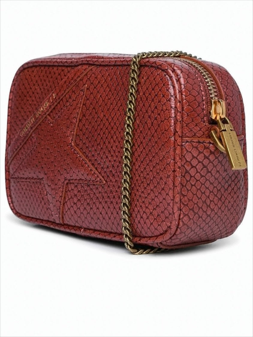 Golden Goose Textured Cowhide Leather Crossbody Bag With Embossed Star Detail