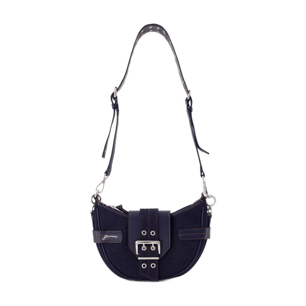 Ganni Bucky Small Crossbody - Cotton - Blue