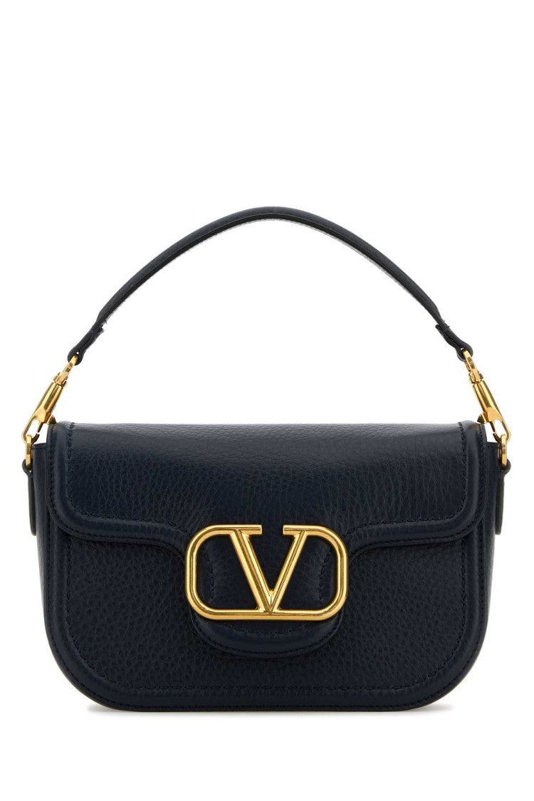 Valentino Garavani Midnight Blue Leather Alltime Shoulder Bag