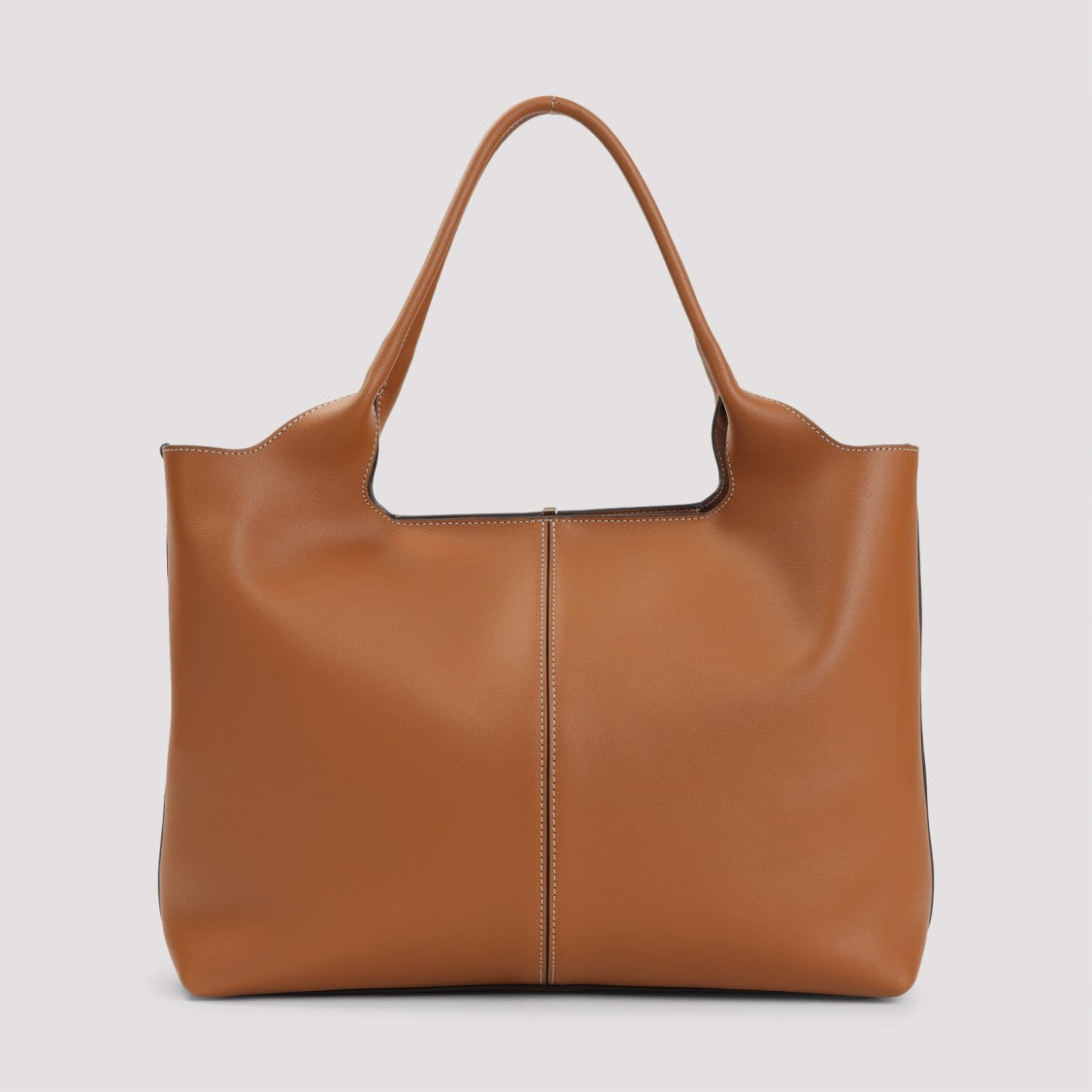 Tod's Ebr Shopping Brown Calf Leather Tote Bag