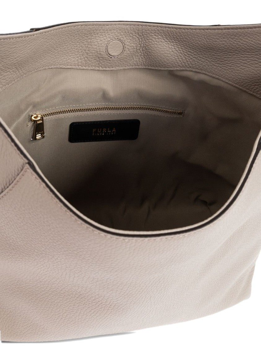 Furla Minimalist Pebbled Leather Handbag
