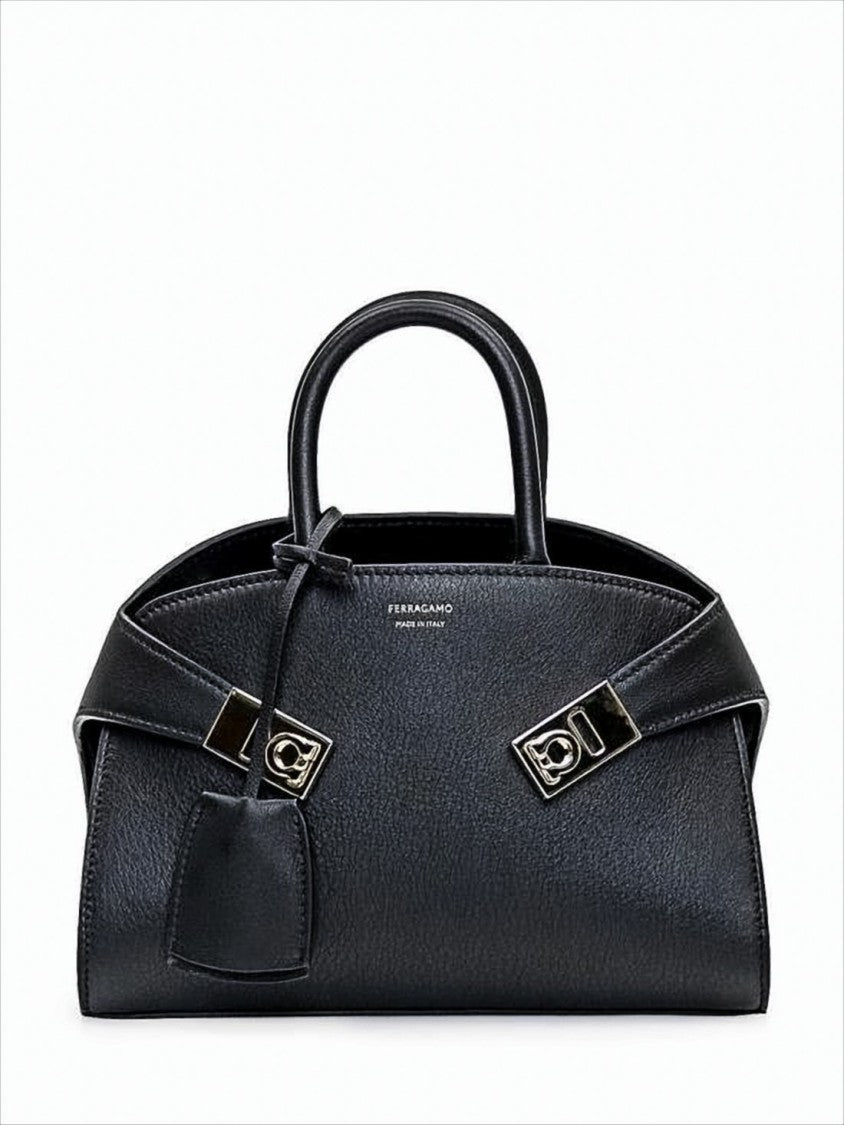 Salvatore Ferragamo Textured Calf Leather Tote Bag