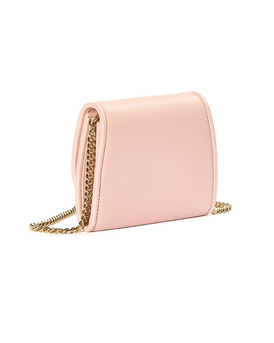 Gucci Blondie Mini Wallet With Gold Chain And Signature Logo