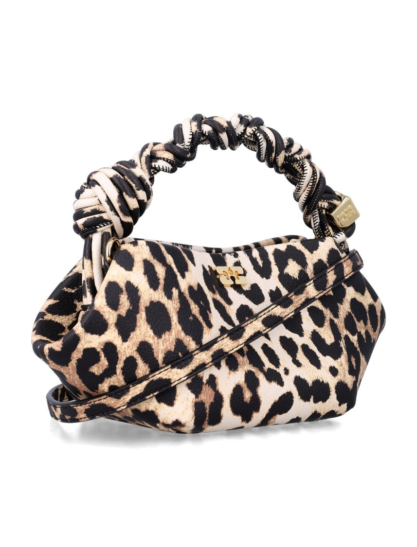Ganni Leopard Grained Mini Bou Bag