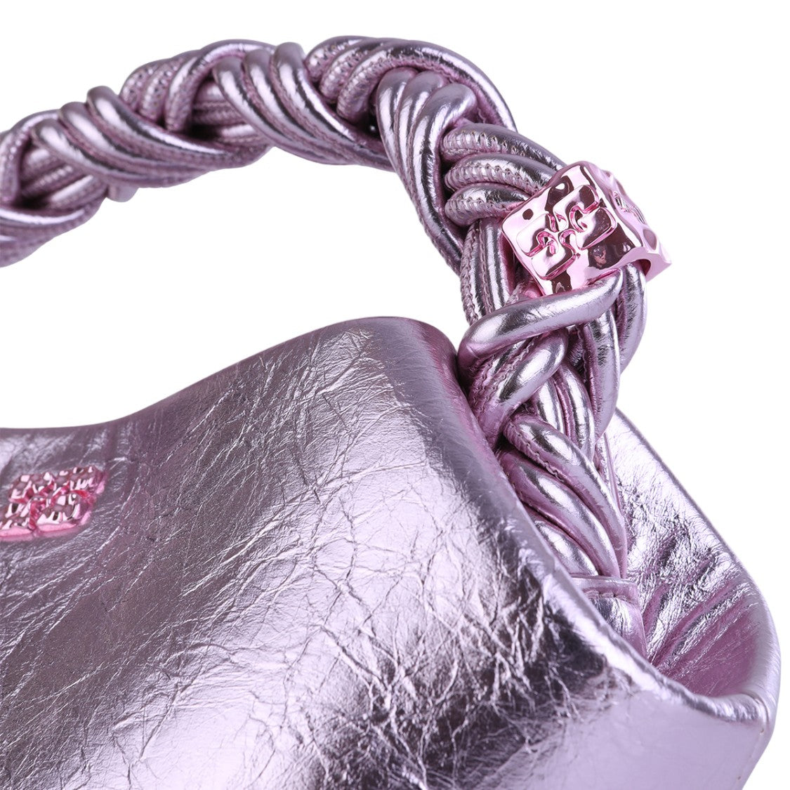 Ganni Geometric Handbag With Twisted Handle