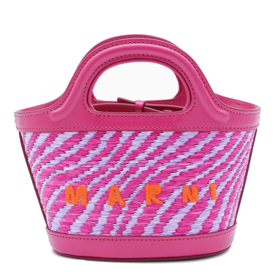 Marni Structured Woven Handbag With Embroidered Detail