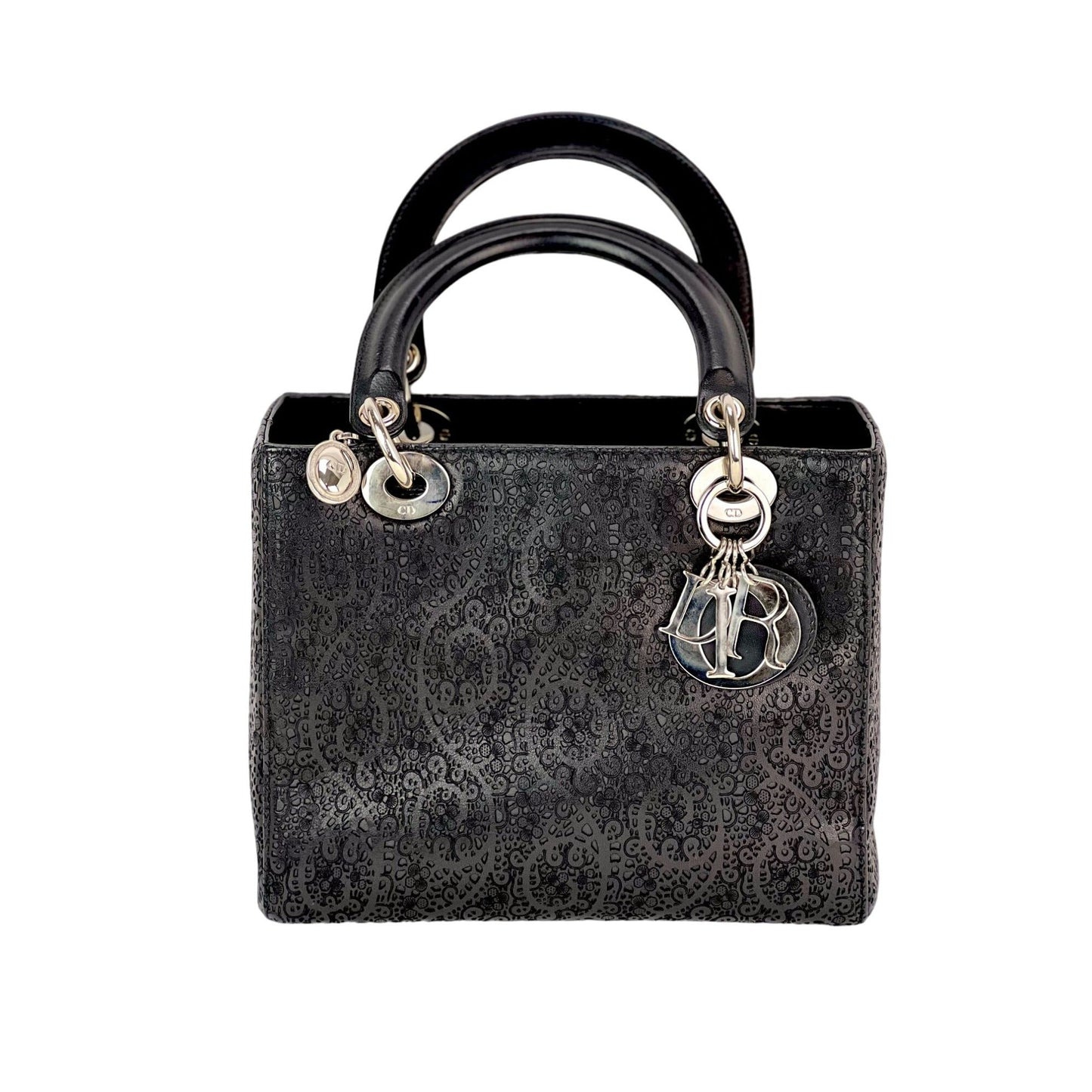 Dior Medium Lady Laced Leather Tote Bag