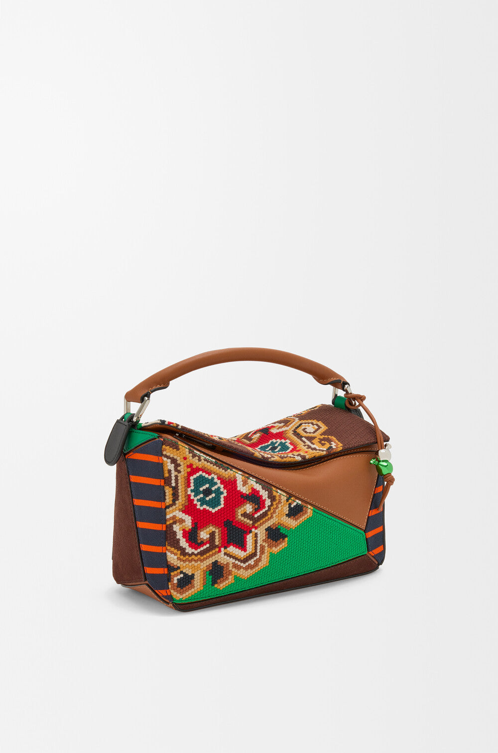 Puzzle 10 Patchwork Re-edition Bag In Calfskin, Suede And Canvas