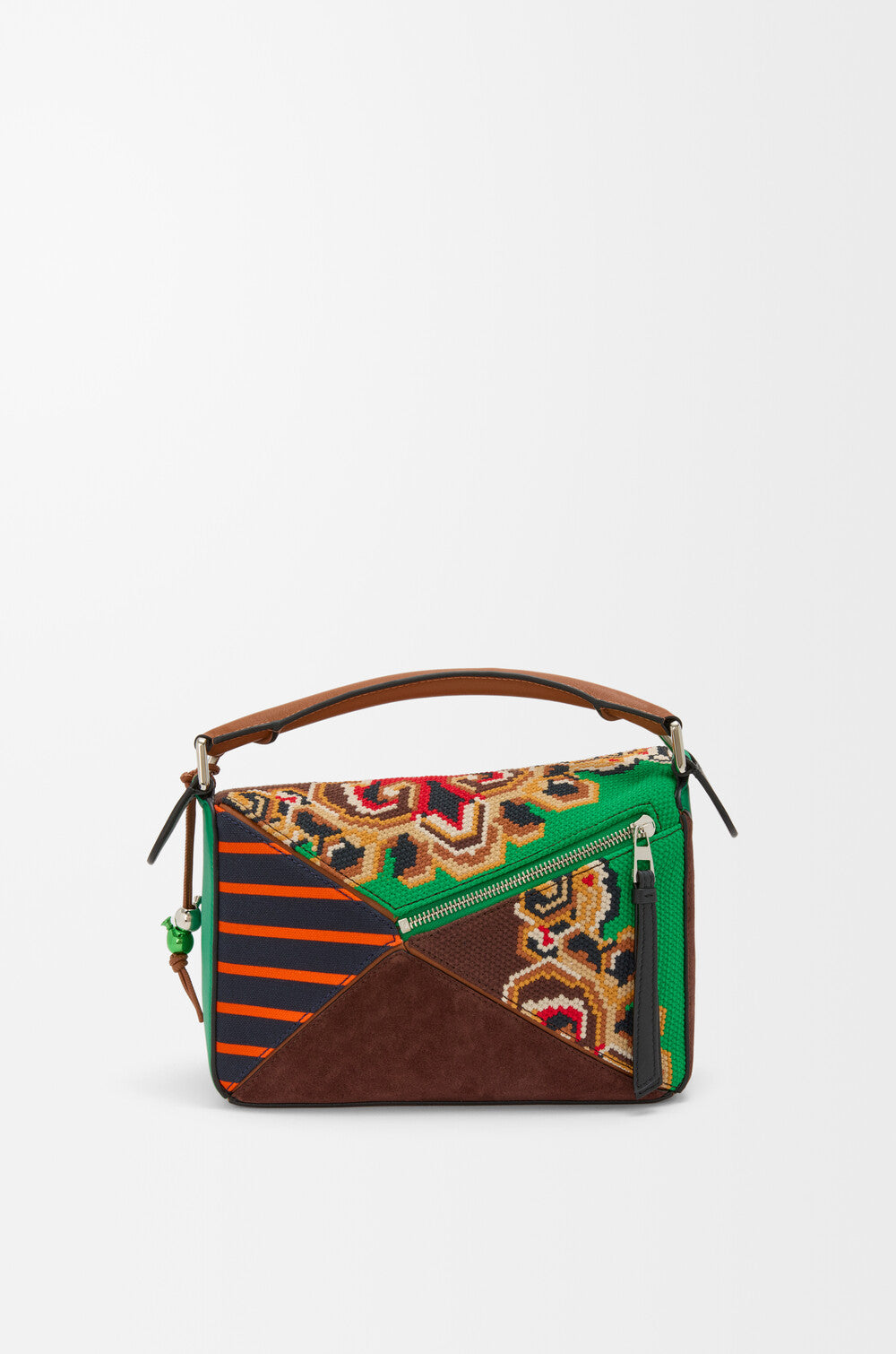 Puzzle 10 Patchwork Re-edition Bag In Calfskin, Suede And Canvas