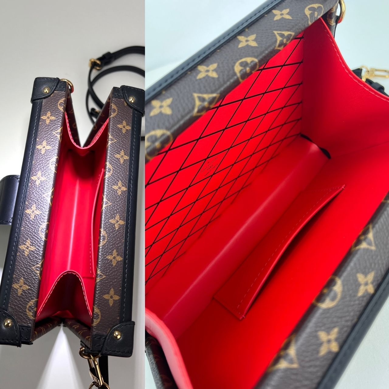 Louis Vuitton Petite Malle Patches Monogram Handbag