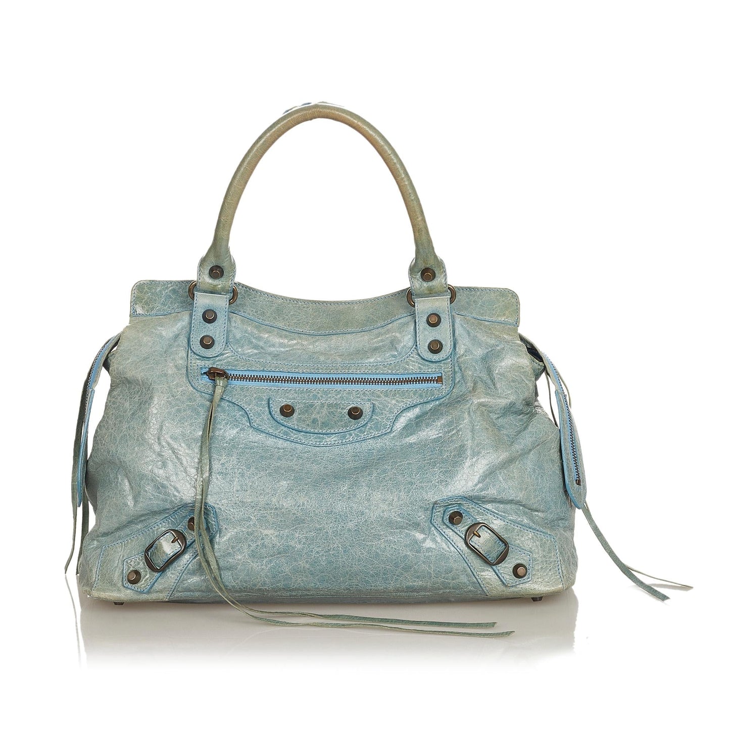Luxury Balenciaga Trending 2025 Motocross Classic Step Leather Handbag (SHG-25897)