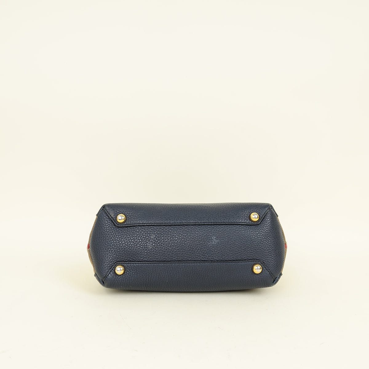 Burberry Navy Blue Small Banner Tote Bag