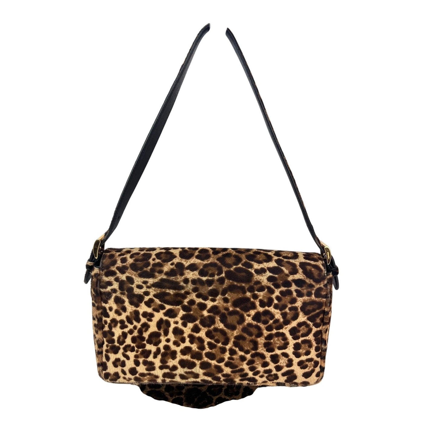 Prada Cavallino Leopard Calf Hair Shoulder Bag