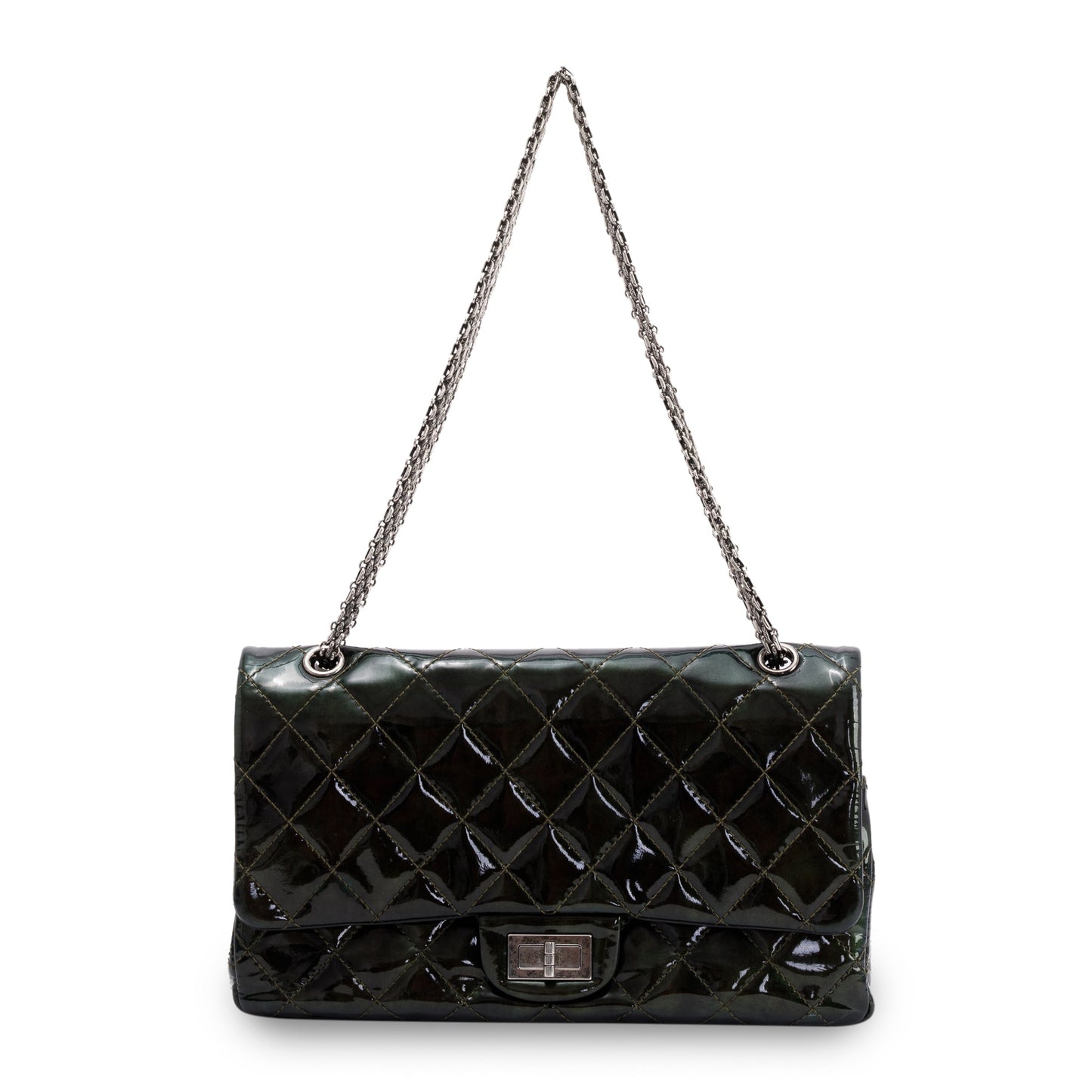 Chanel Patent Leather 2.55 Reissue 227 Double Flap Bag
