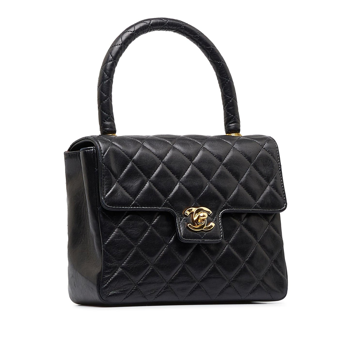 Chanel Small Lambskin Kelly Top Handle Bag (SHG-LKG1nz)