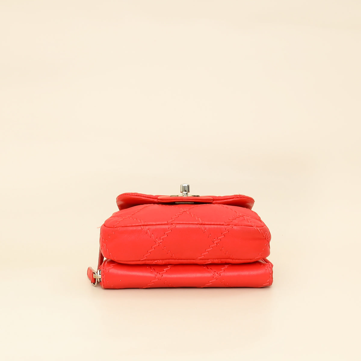Chanel Red Ultimate Stitch Mini Flap Wallet on Chain