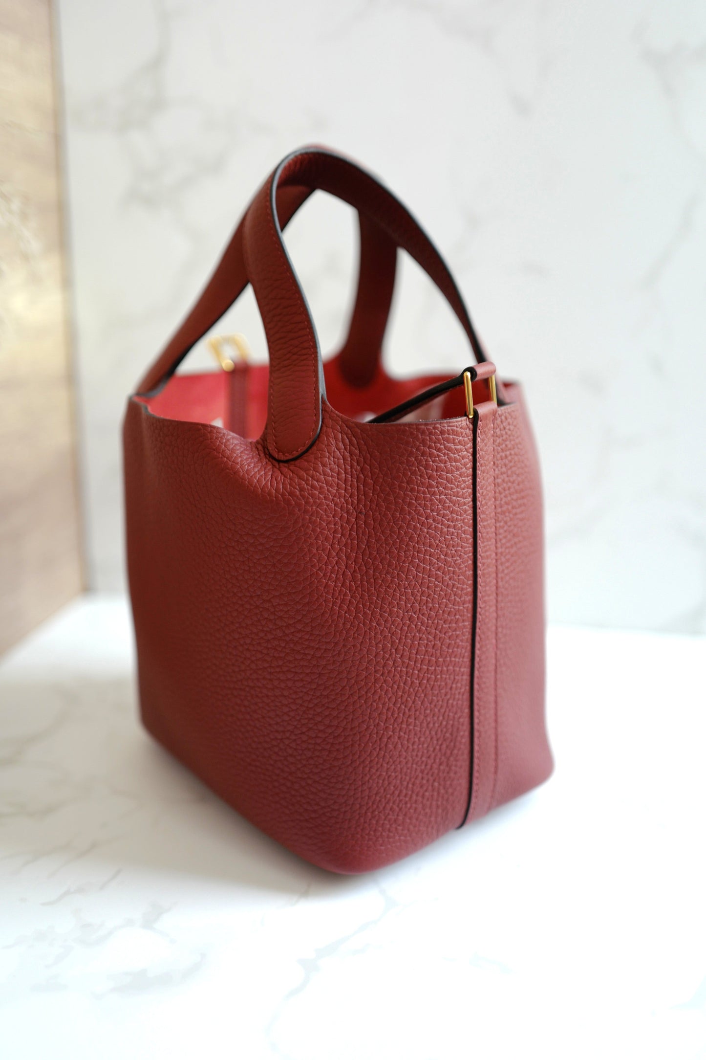 BNIB Hermes Picotin 18 Rouge H with Gold Hardware W Stamp 2025