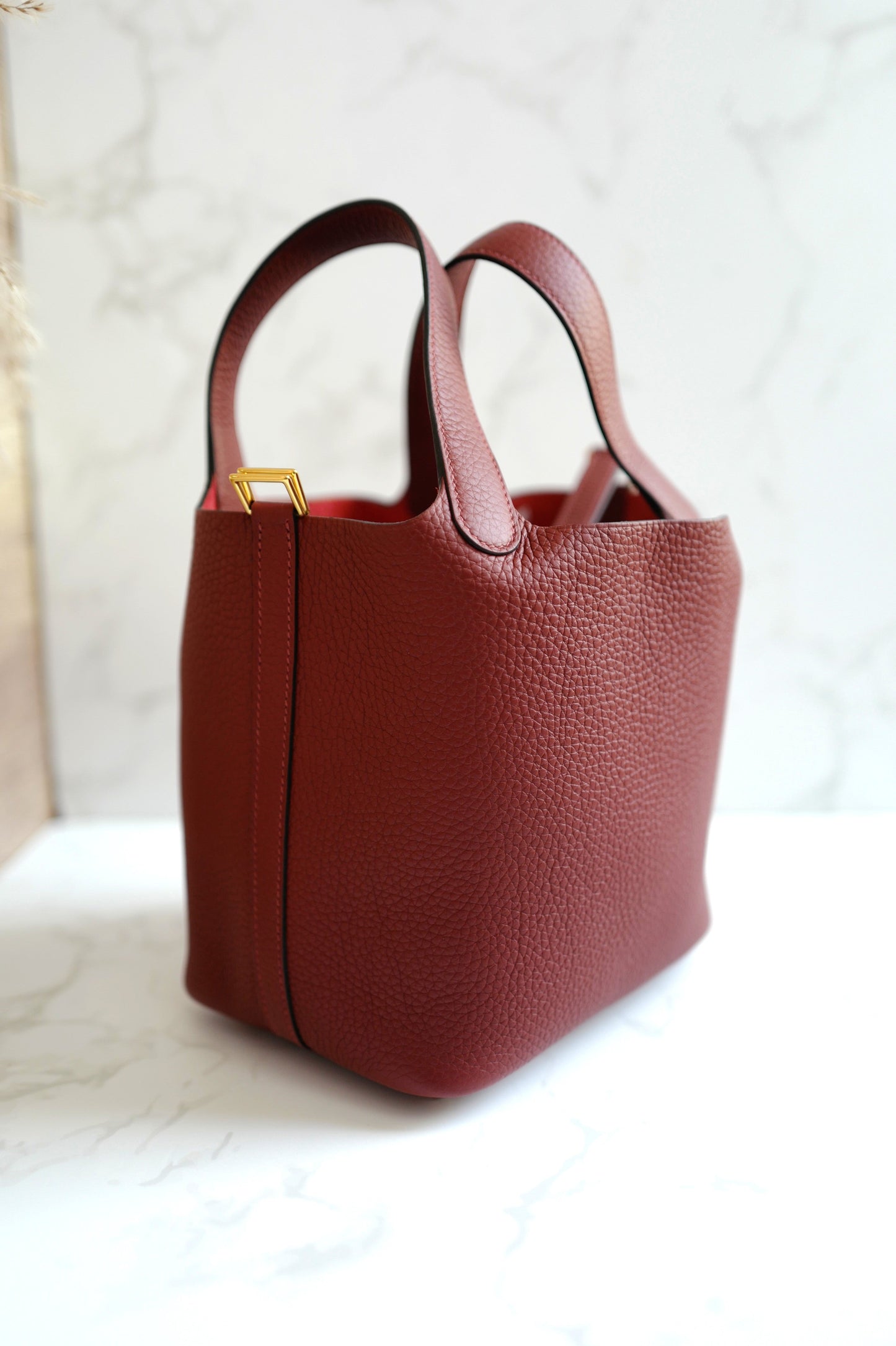 BNIB Hermes Picotin 18 Rouge H with Gold Hardware W Stamp 2025