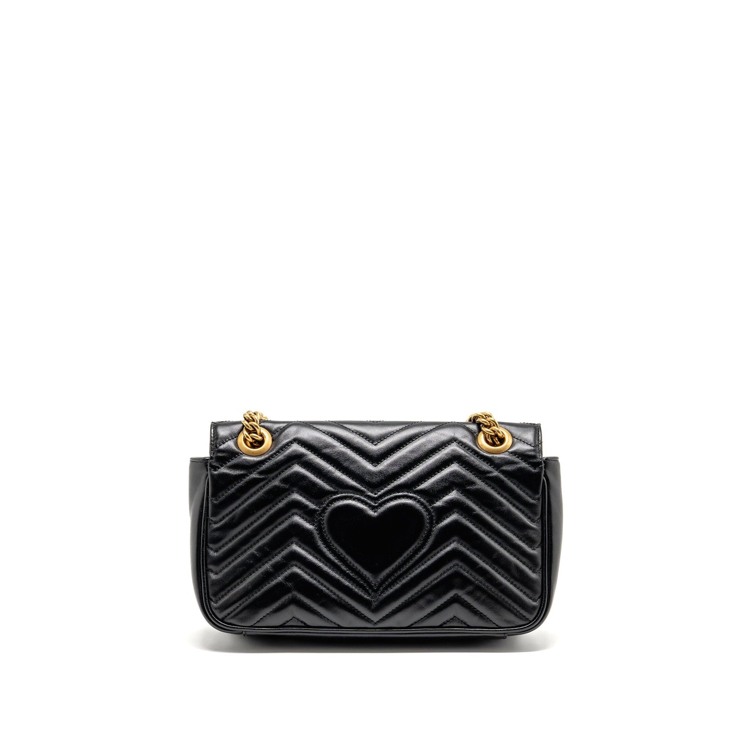 Gucci Medium GG Marmont Shoulder Bag Calfskin Black GHW