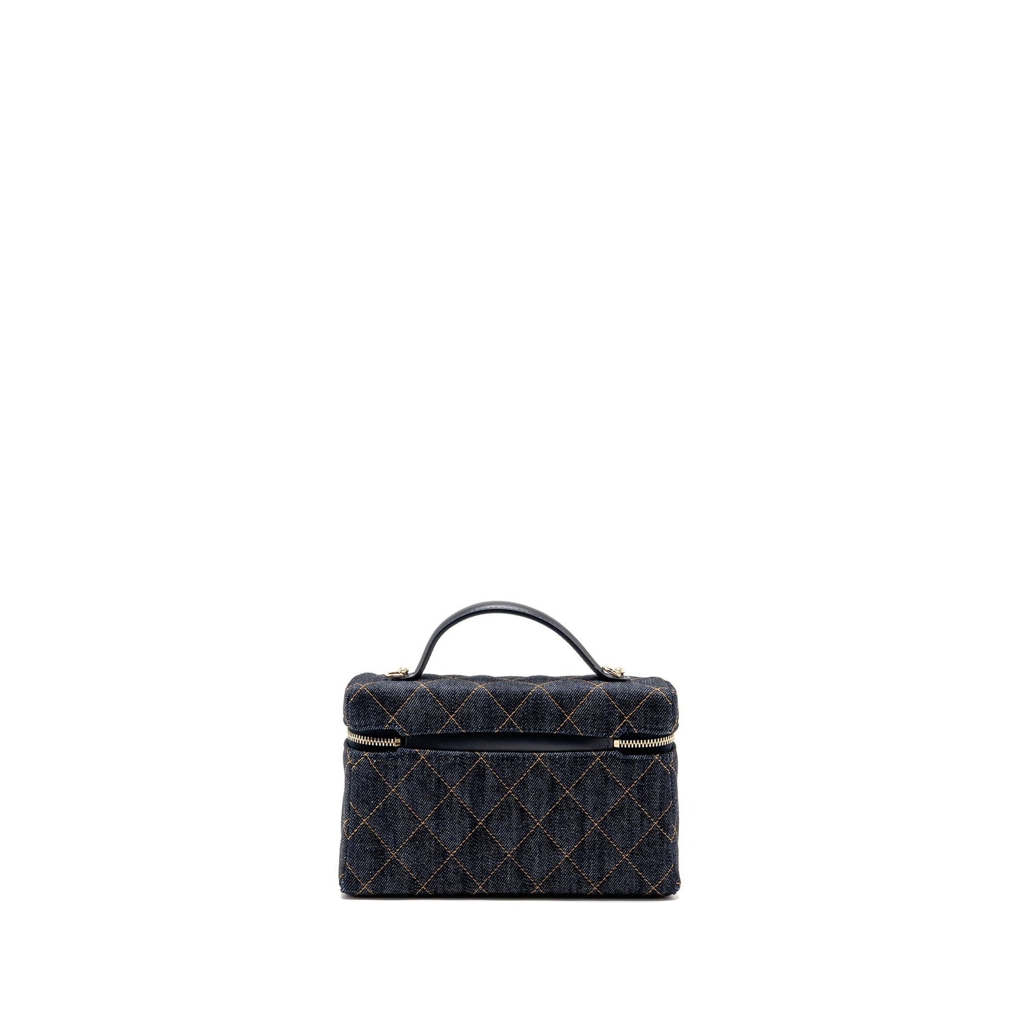 Chanel 26p top handle vanity denim dark blue LGHW (microchip)