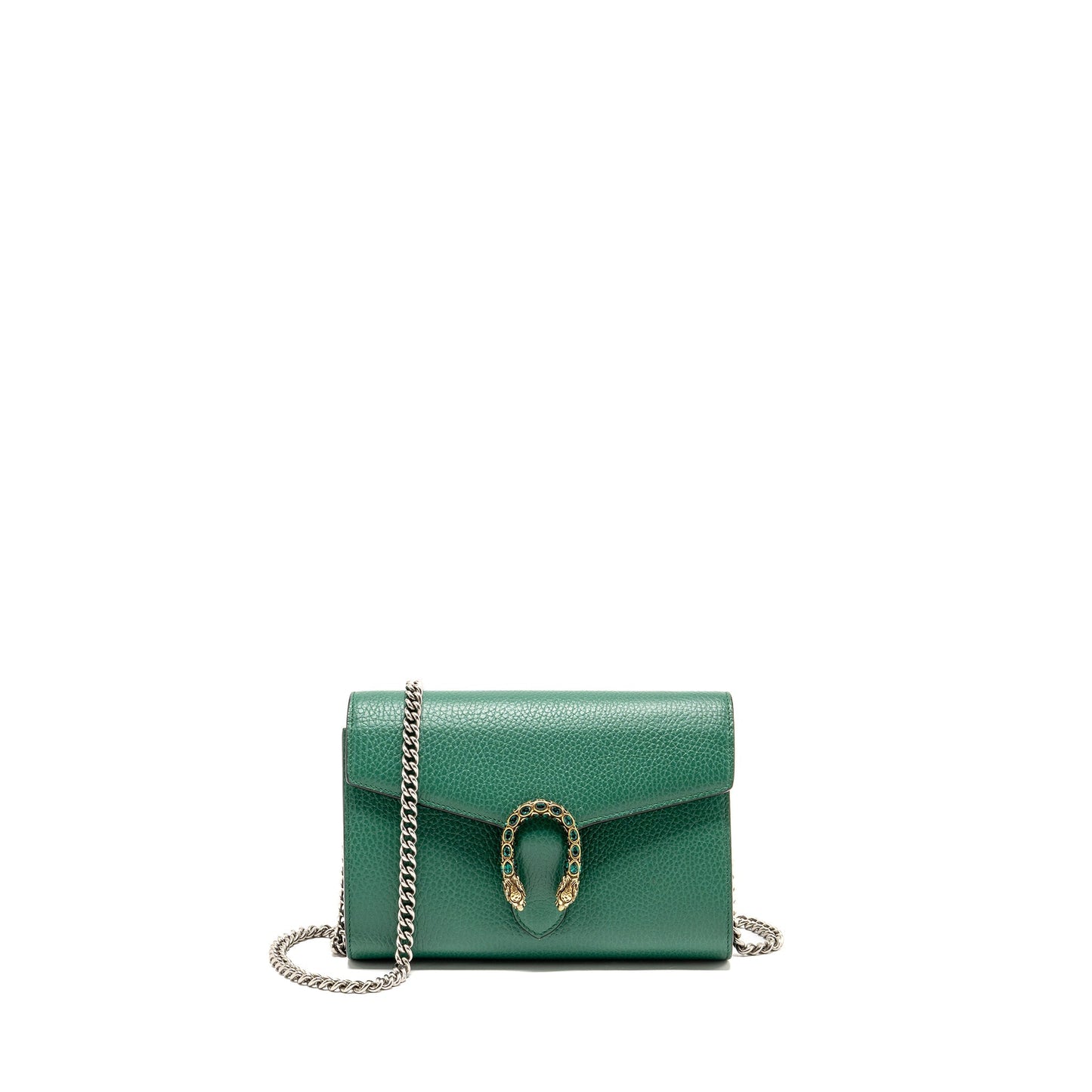 Gucci Mini Dionysus Wallet On Chain calfskin Green Multicolour Hardware
