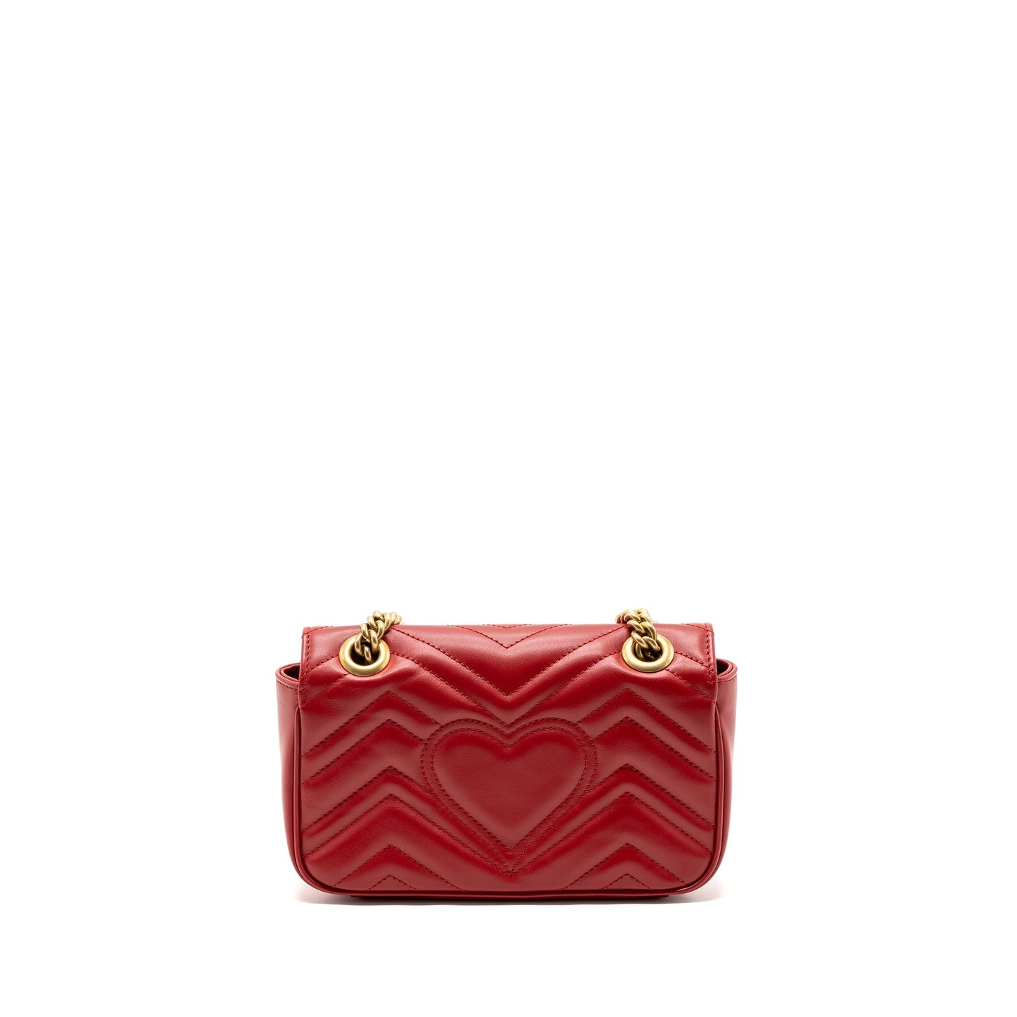 Gucci Small GG marmont shoulder bag calfskin red GHW