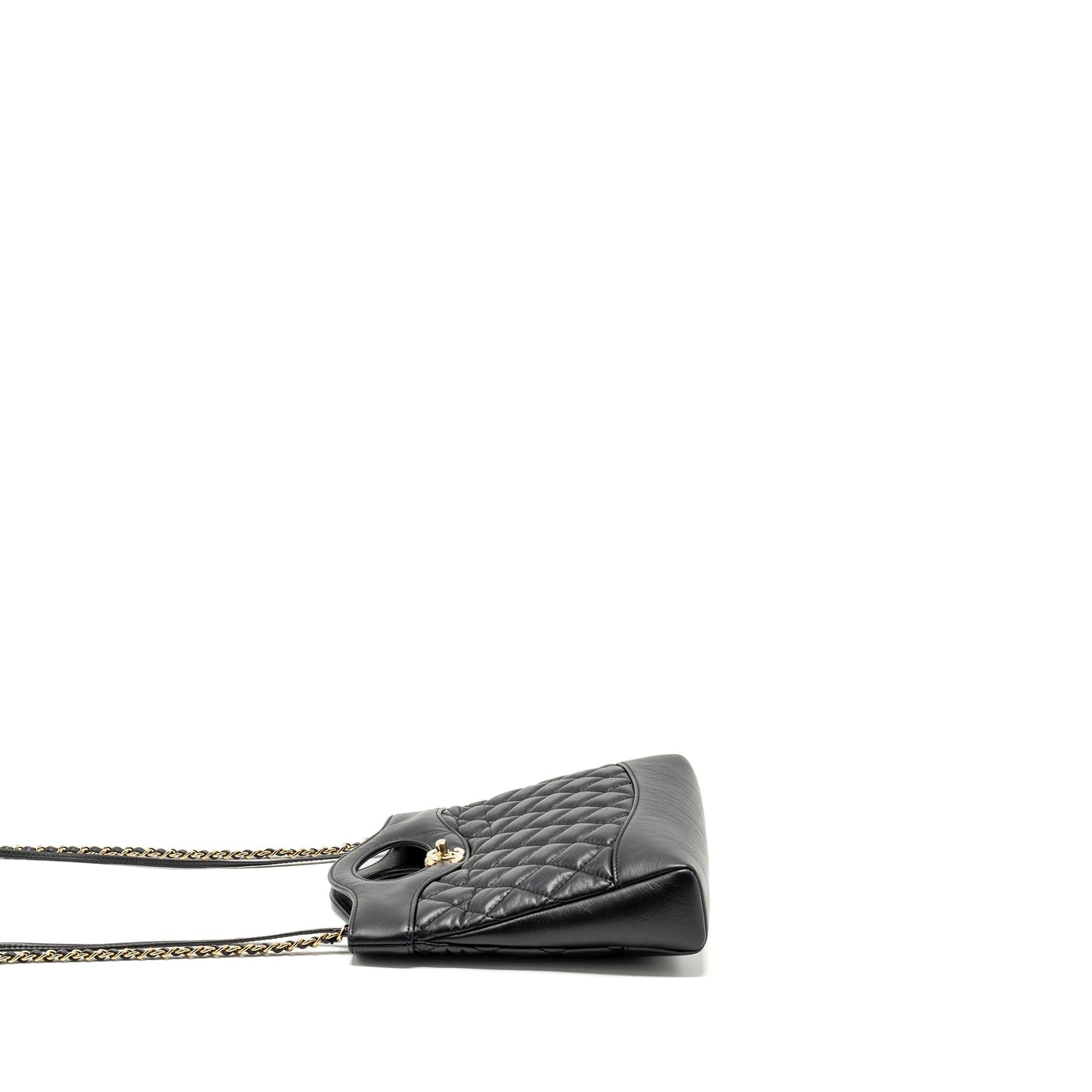 Chanel 23A mini 31 bag calfskin black LGHW (microchip)