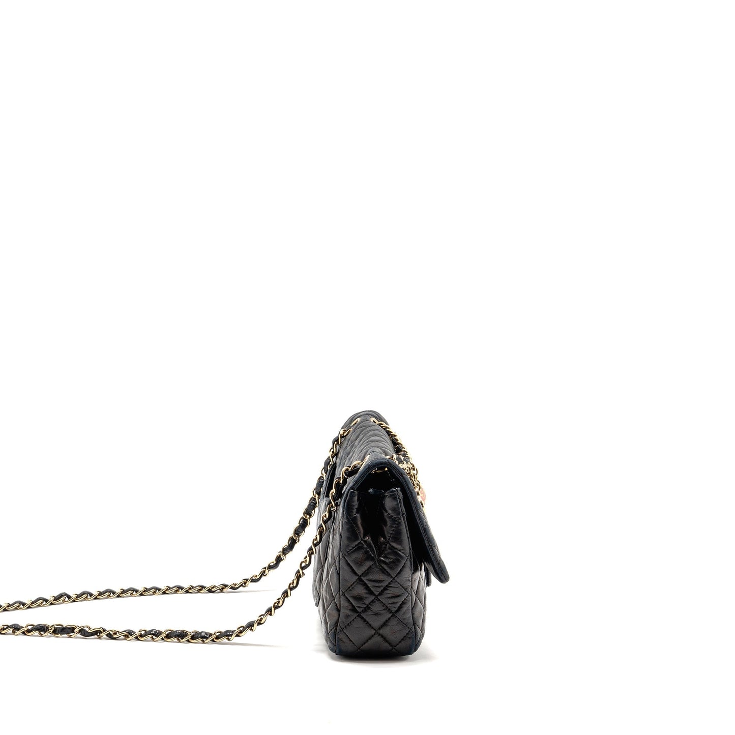 Chanel heart charms flap bag quilted Lambskin black GHW