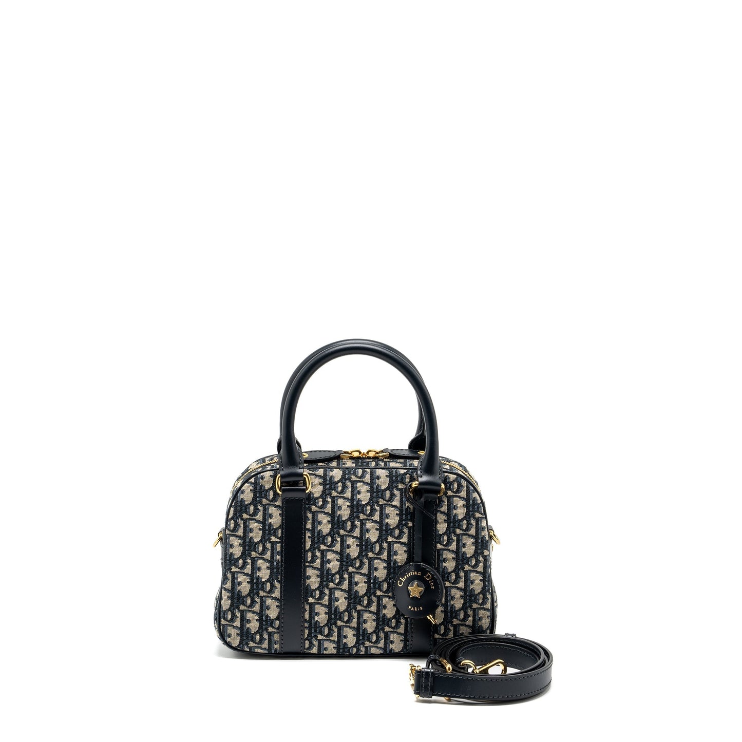 Dior Medium Bowling bag dior oblique canvas blue GHW