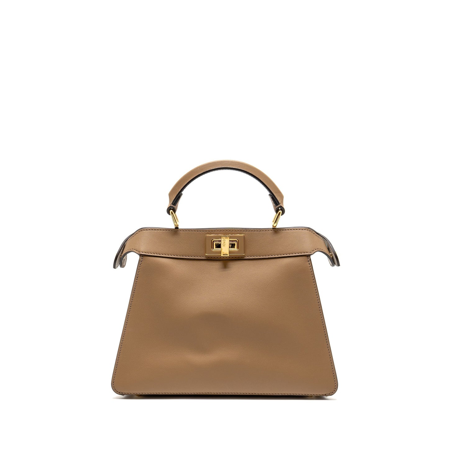 Fendi Small Peekaboo ISeeU Bag Napa Leather White/Beige GHW